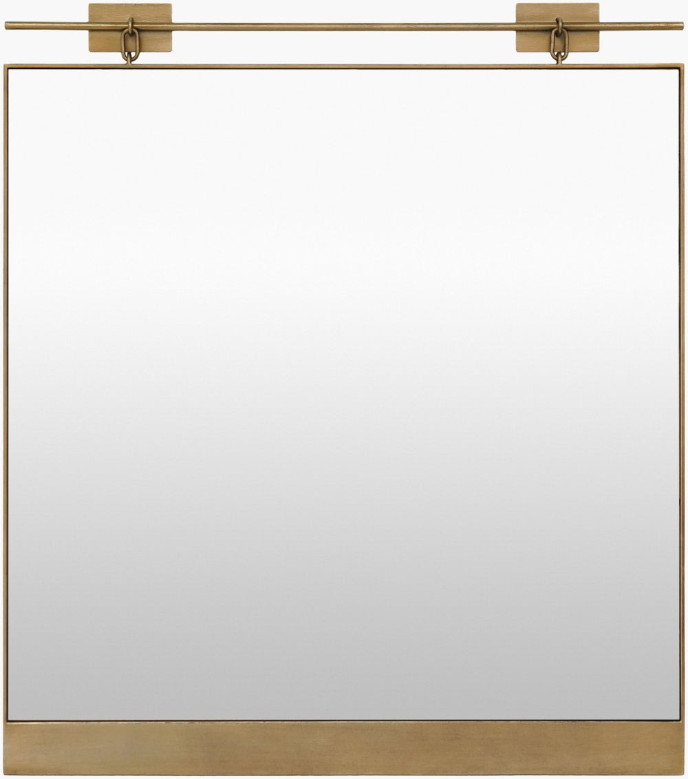 Livabliss Meier Mid-century Modern Wall Mirror Slim Profile Geometric Accent for Any Room Gold 27"H x 24"W x 1"D GAMI001-27241
