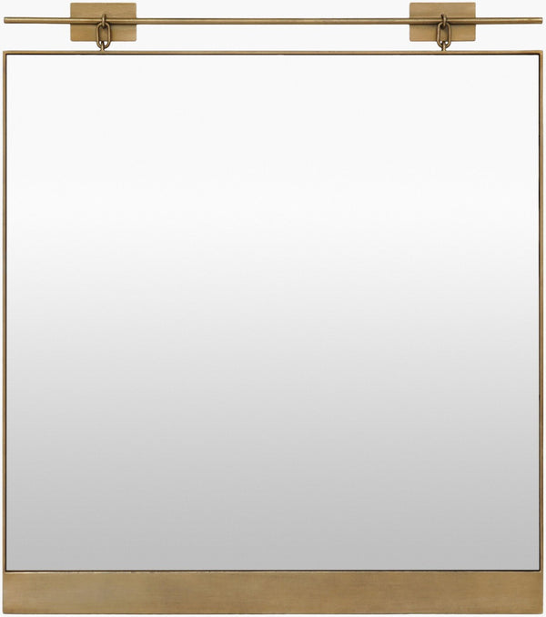 Livabliss Meier Mid-century Modern Wall Mirror Slim Profile Geometric Accent for Any Room Gold 27"H x 24"W x 1"D GAMI001-27241