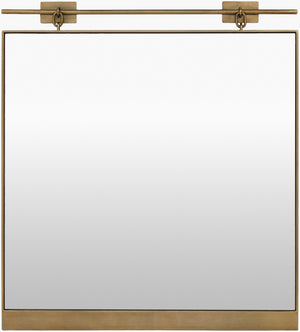 Livabliss Meier Mid-century Modern Wall Mirror Slim Profile Geometric Accent for Any Room Gold 36"H x 32"W x 1"D GAMI001-36321