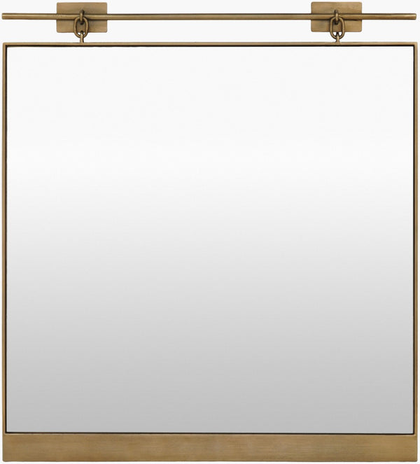 Livabliss Meier Mid-century Modern Wall Mirror Slim Profile Geometric Accent for Any Room Gold 36"H x 32"W x 1"D GAMI001-36321