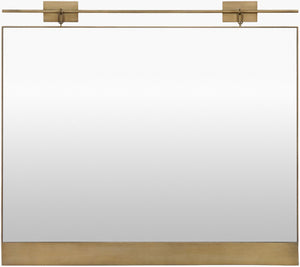 Livabliss Meier Mid-century Modern Wall Mirror Slim Profile Geometric Accent for Any Room Gold 45"H x 50"W x 1"D GAMI001-45501