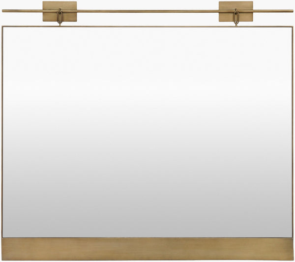 Livabliss Meier Mid-century Modern Wall Mirror Slim Profile Geometric Accent for Any Room Gold 45"H x 50"W x 1"D GAMI001-45501