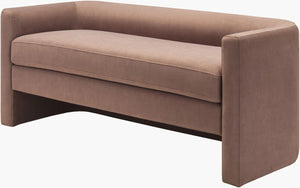 Livabliss Maryann Velvet Upholstered Entryway Bench with Curved Frame and Dacron Cushion Seat GAMR001-246023