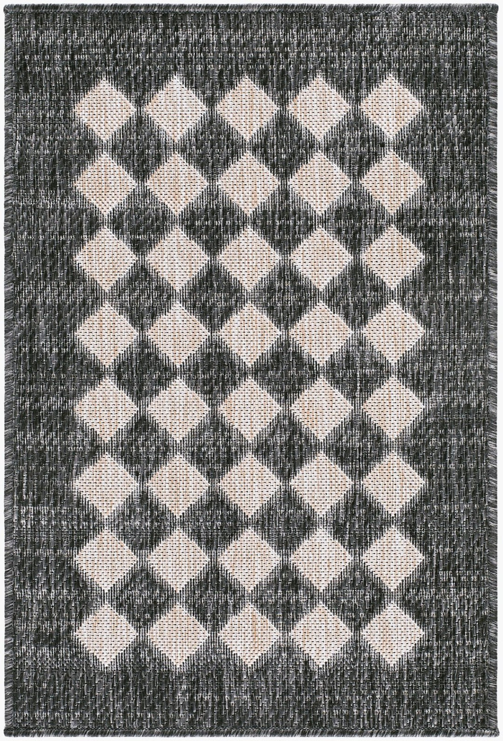 Livabliss Mulberry Flatweave Polypropylene Rug Turkey Woven for Indoor Outdoor Entryway Use Black, Tan 2'7" x 7'3" GAMU2300-2773