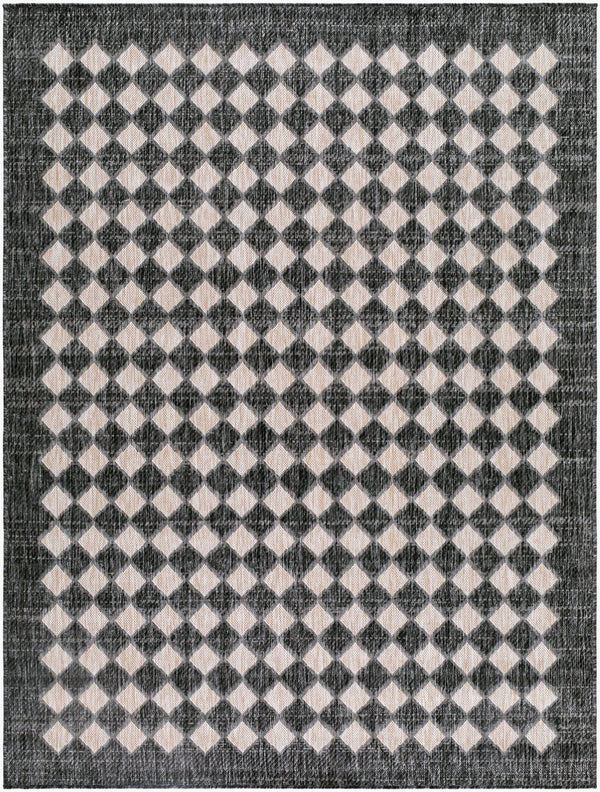 Livabliss Mulberry Flatweave Polypropylene Rug Turkey Woven for Indoor Outdoor Entryway Use Black, Tan 9'2" x 12' GAMU2300-9212