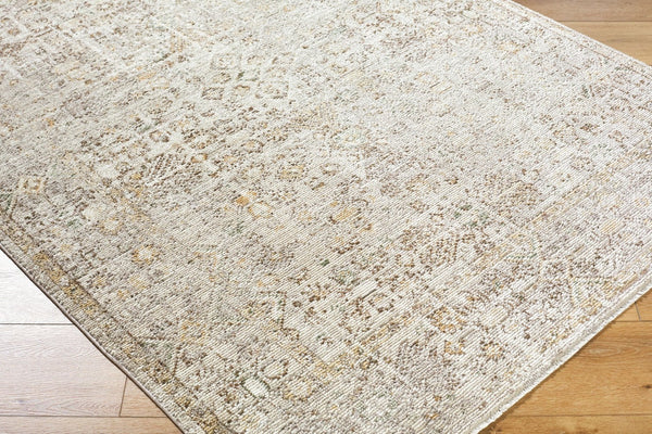 Livabliss Myrtle Avenue Floral Geometric Area Rug with Fringe Detail for Living Room Decor Taupe, Medium G 8'10" x 12'2" GAMY2300-810122
