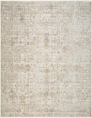 Livabliss Myrtle Avenue Floral Geometric Area Rug with Fringe Detail for Living Room Decor Taupe, Medium G 7'10" x 10'2" GAMY2300-710102