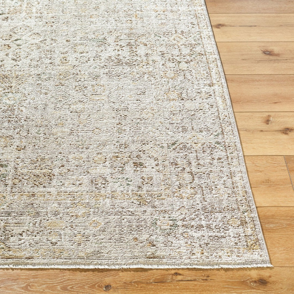 Livabliss Myrtle Avenue Floral Geometric Area Rug with Fringe Detail for Living Room Decor Taupe, Medium G 8'10" x 12'2" GAMY2300-810122