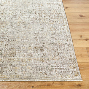 Livabliss Myrtle Avenue Floral Geometric Area Rug with Fringe Detail for Living Room Decor Taupe, Medium G 8'10" x 12'2" GAMY2300-810122