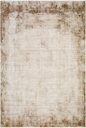Livabliss Myrtle Avenue Warm Abstract Area Rug with Fringe Bohemian Living Room Accent Taupe, Cream 6'7" x 9' GAMY2303-679