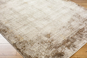 Livabliss Myrtle Avenue Warm Abstract Area Rug with Fringe Bohemian Living Room Accent Taupe, Cream 6'7" x 9' GAMY2303-679