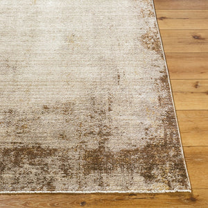 Livabliss Myrtle Avenue Warm Abstract Area Rug with Fringe Bohemian Living Room Accent Taupe, Cream 6'7" x 9' GAMY2303-679
