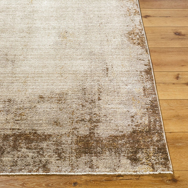Livabliss Myrtle Avenue Warm Abstract Area Rug with Fringe Bohemian Living Room Accent Taupe, Cream 6'7" x 9' GAMY2303-679