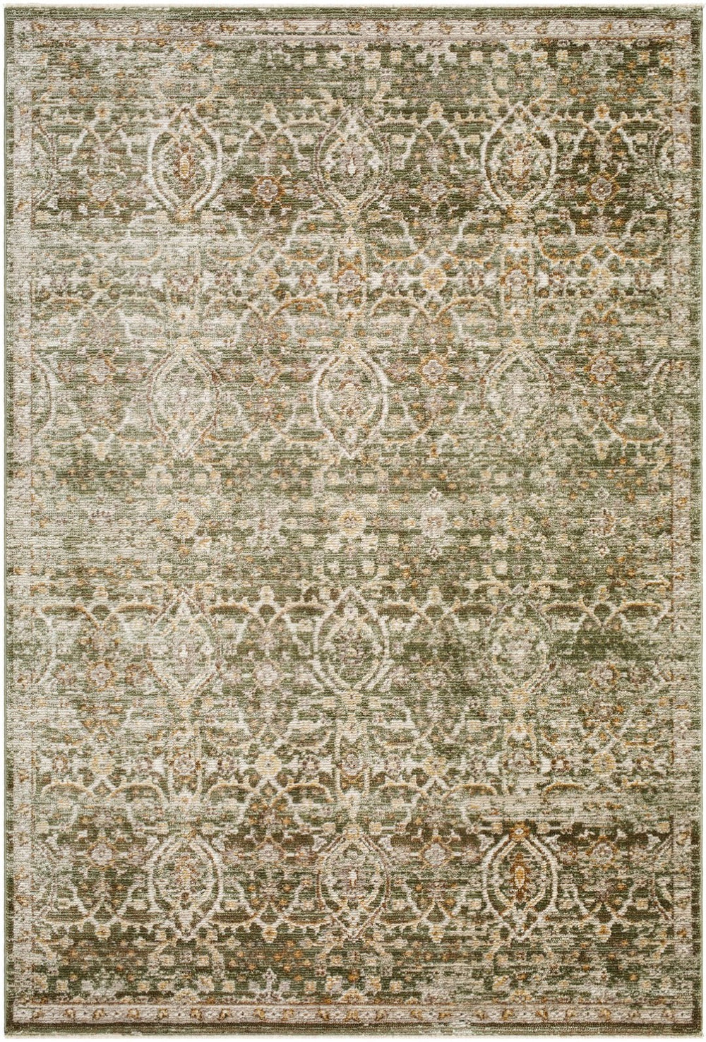 Livabliss Myrtle Avenue Floral Lattice Indoor Rug Botanical Green Polypropylene Living Room Olive, Taupe 8'10" x 12'2" GAMY2305-810122