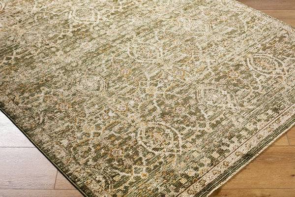 Livabliss Myrtle Avenue Floral Lattice Indoor Rug Botanical Green Polypropylene Living Room Olive, Taupe 8'10" x 12'2" GAMY2305-810122