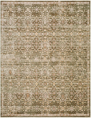 Livabliss Myrtle Avenue Floral Lattice Indoor Rug Botanical Green Polypropylene Living Room Olive, Taupe 7'10" x 10'2" GAMY2305-710102