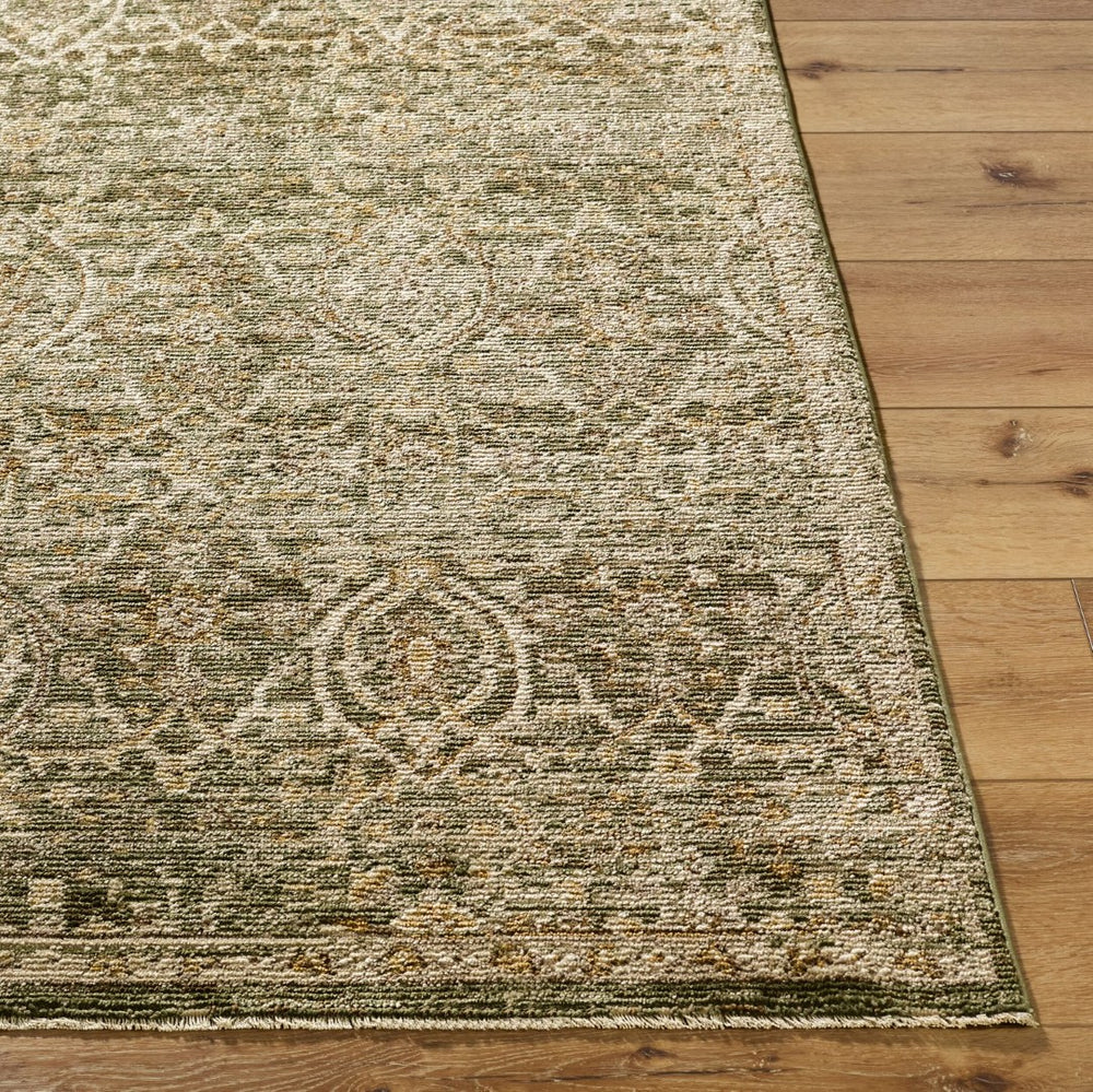 Livabliss Myrtle Avenue Floral Lattice Indoor Rug Botanical Green Polypropylene Living Room Olive, Taupe 8'10" x 12'2" GAMY2305-810122
