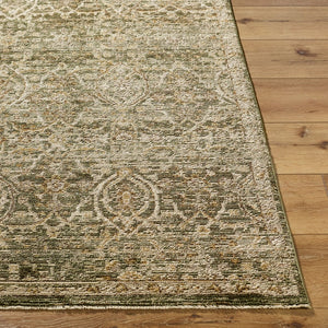Livabliss Myrtle Avenue Floral Lattice Indoor Rug Botanical Green Polypropylene Living Room Olive, Taupe 8'10" x 12'2" GAMY2305-810122