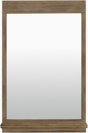 Livabliss Nena Rustic Farmhouse Rectangular Wall Mirror with Weathered Frame for Entryway or Bedroom Wood 36"H x 24"W x 2"D GANE002-36242