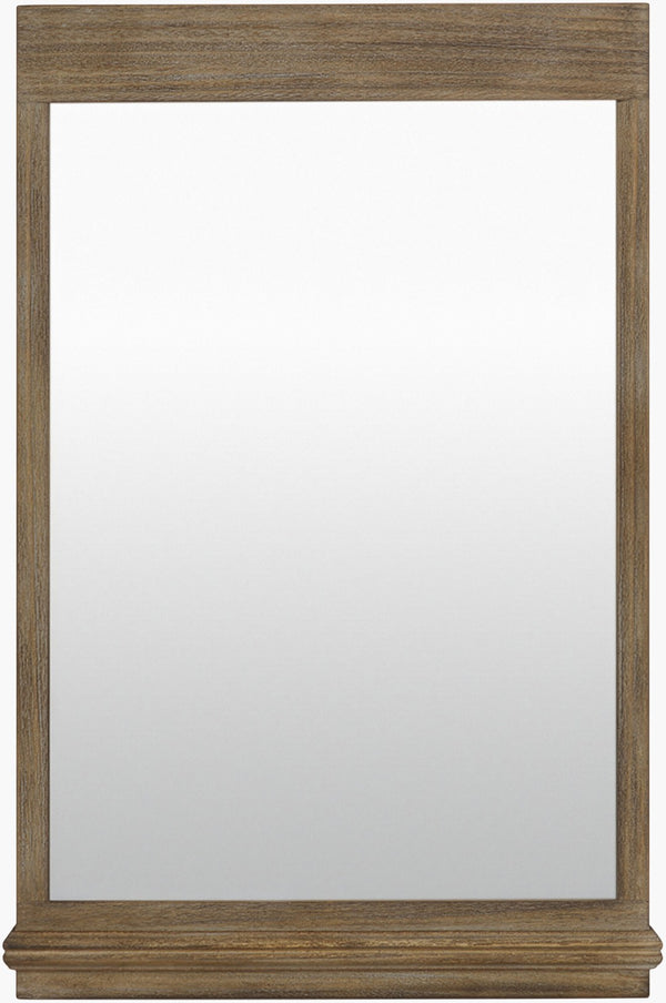 Livabliss Nena Rustic Farmhouse Rectangular Wall Mirror with Weathered Frame for Entryway or Bedroom Wood 36"H x 24"W x 2"D GANE002-36242