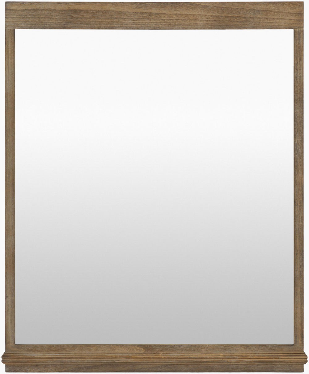 Livabliss Nena Rustic Farmhouse Rectangular Wall Mirror with Weathered Frame for Entryway or Bedroom Wood 36"H x 24"W x 2"D GANE002-36242