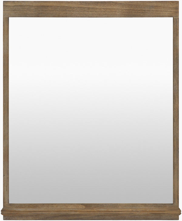 Livabliss Nena Rustic Farmhouse Rectangular Wall Mirror with Weathered Frame for Entryway or Bedroom Wood 48"H x 40"W x 3"D GANE002-48403