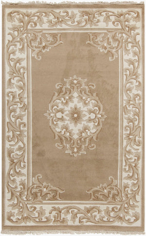 Surya Orphan Designs Handcrafted Area Rug with Natural Texture for Living Rooms and Bedrooms 5'3" x 8'3" Rectangle GANESH-5383GOLD