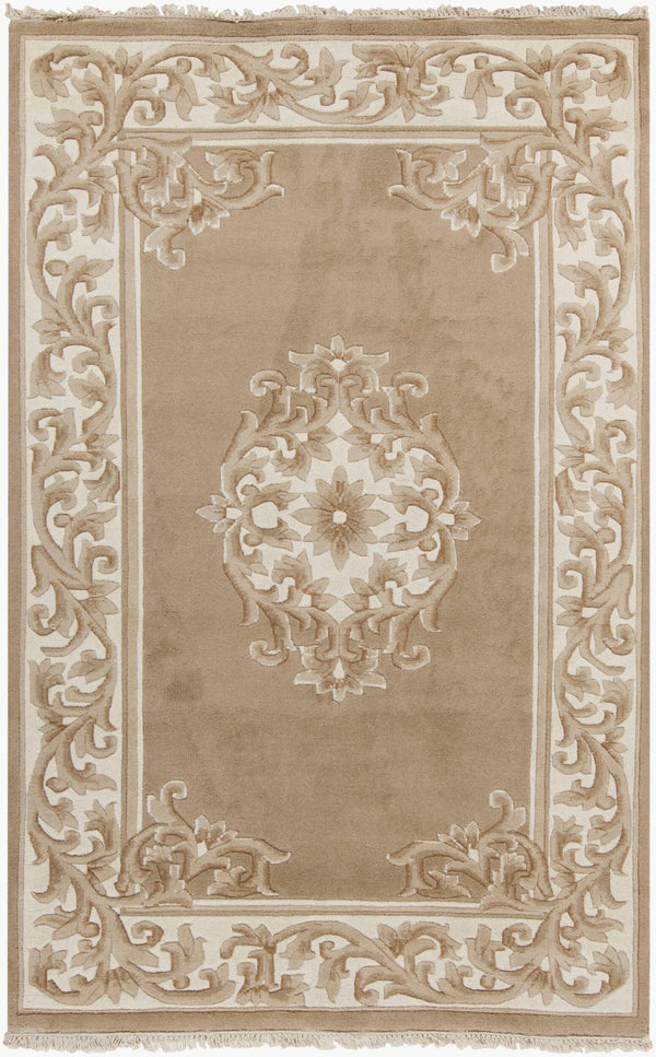 Surya Orphan Designs Handcrafted Area Rug with Natural Texture for Living Rooms and Bedrooms 5'3" x 8'3" Rectangle GANESH-5383GOLD