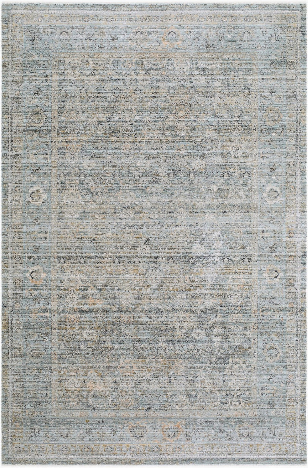 Livabliss Neiland Machine Woven Polyester Rug with Fringe Border for Entryway or Patio Charcoal, Black 9' x 13'1" GANL2301-9131
