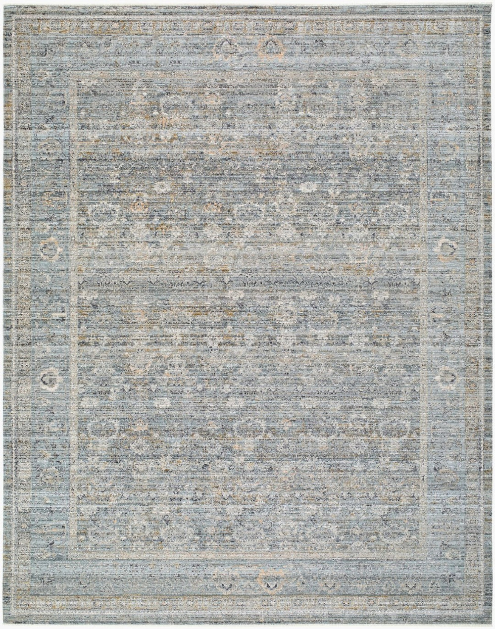 Livabliss Neiland Machine Woven Polyester Rug with Fringe Border for Entryway or Patio Charcoal, Black 9' x 13'1" GANL2301-9131