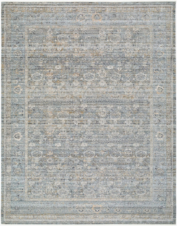 Livabliss Neiland Machine Woven Polyester Rug with Fringe Border for Entryway or Patio Charcoal, Black 7'10" x 10' GANL2301-71010