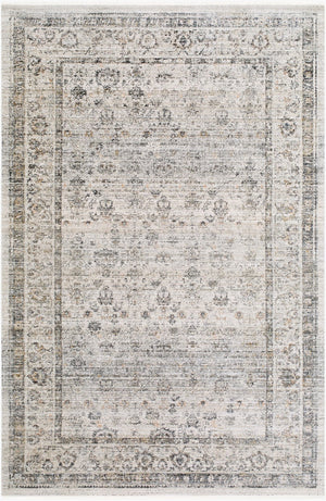 Livabliss Neiland Turkish Woven Polyester Area Rug with Fringe for Entryways and Patios Medium Gray, Bl 9' x 13'1" GANL2302-9131
