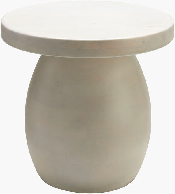 Surya Gant End Table - Elegant Mango Wood Accent With Shelves For Living Room & Bedroom, 20" X 20" X 20" Top, White,Base, White Mango Wood,Mango Wood Gant-001
