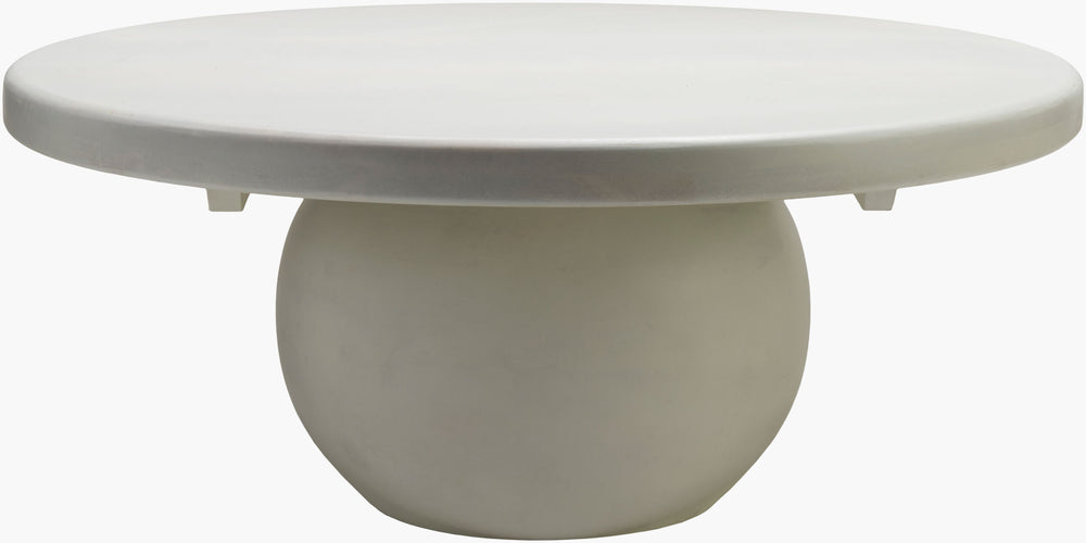 Surya Gant Coffee Table - Exquisite Mango Wood Design, 15"H X 35"W X 35"D, Effortless Elegance For Your Home Top, White,Base, White Mango Wood,Mango Wood Gant-002