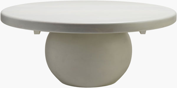 Surya Gant Coffee Table - Exquisite Mango Wood Design, 15"H X 35"W X 35"D, Effortless Elegance For Your Home Top, White,Base, White Mango Wood,Mango Wood Gant-002