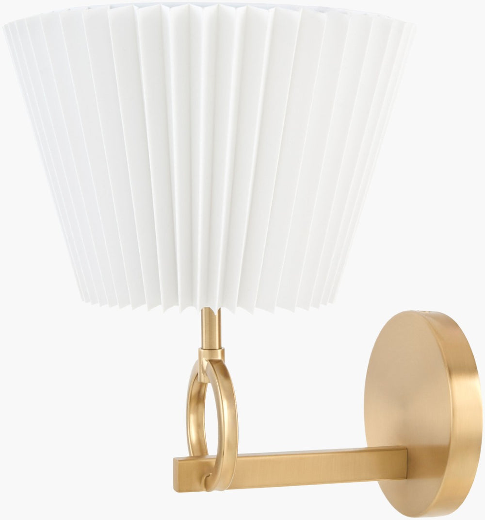 Livabliss The Oneil Arts and Crafts Wall Sconce with Linen Shade for Warm Ambient Glow GAOL-002