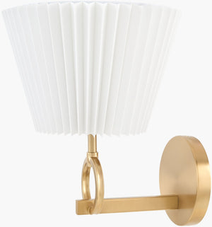 Livabliss The Oneil Arts and Crafts Wall Sconce with Linen Shade for Warm Ambient Glow GAOL-002