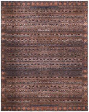 Feizy Rugs Voss Collection Bold Transitional Area Rug In Vibrant Colors For A Striking Home Aesthetic Red,Brown,Blue Polyester Vos39h4ftanblug21