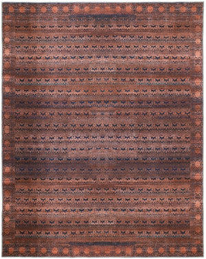 Feizy Rugs Voss Polyester Machine Made Classic Rug Red/Brown/Blue 8'-10" x 12'