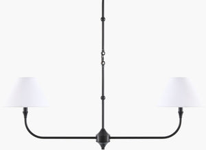 Livabliss The Palotas French Country Linen Shade Chandelier for Dining Rooms and Entryways GAPA-001