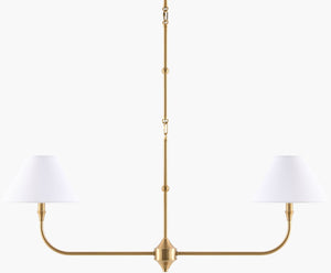 Livabliss The Palotas Linen Shade Chandelier Wide French Country Fixture for Dining Rooms GAPA-002