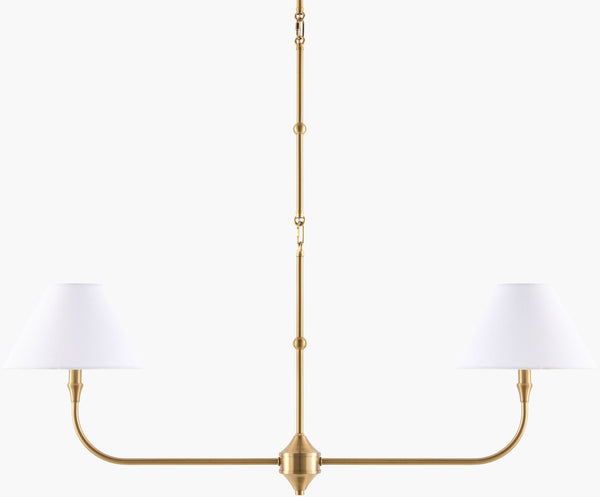 Livabliss The Palotas Linen Shade Chandelier Wide French Country Fixture for Dining Rooms GAPA-002