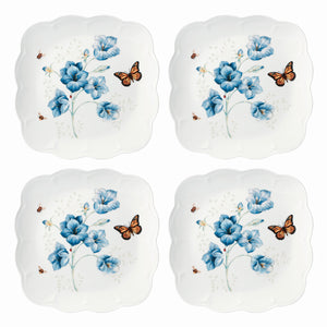 Lenox Butterfly Meadow Square 4-Piece Dinner Plates Multi, WHITE PORCELAIN 894309