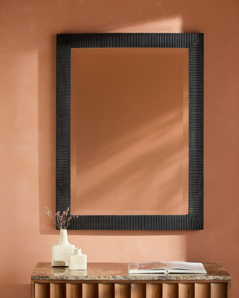 Surya Gareth Frameless Rectangular Wall Mirror for Entryway Console or Dresser Decor GARE001-3040
