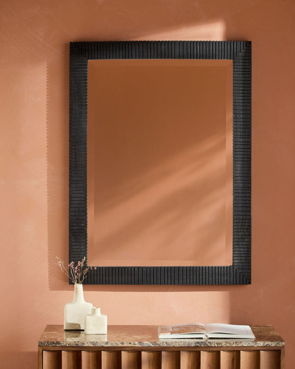 Surya Gareth Frameless Rectangular Wall Mirror for Entryway Console or Dresser Decor GARE001-3040