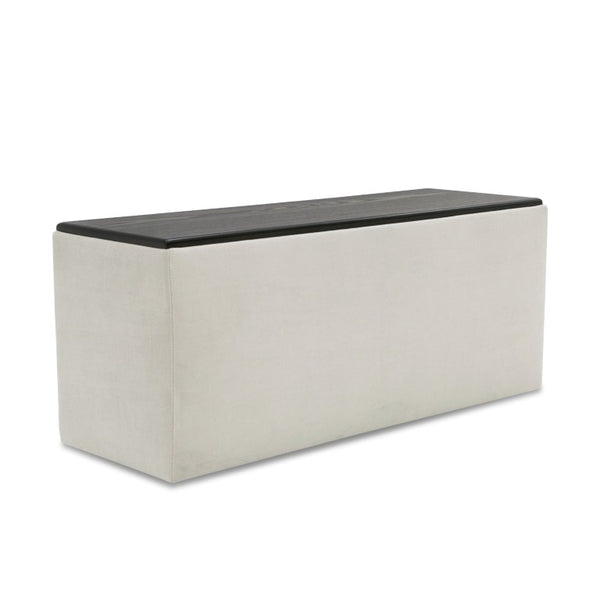 VIG Furniture Garman Light Grey Console Bench — Modular, Upholstered 100% Polyester, No-Assembly Accent Seating VGKKKF.2651-CON
