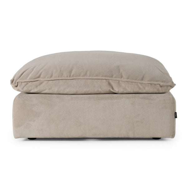 VIG Furniture Garman Light Grey Ottoman — Modular Plush Duck-Fiber Cushions, Durable Polyester Upholstery, 43.7" VGKKKF.2651-GRY-OTTO