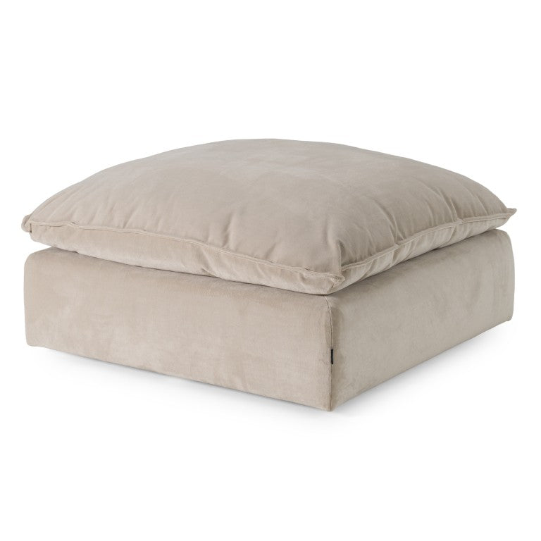 VIG Furniture Garman Light Grey Ottoman — Modular Plush Duck-Fiber Cushions, Durable Polyester Upholstery, 43.7" VGKKKF.2651-GRY-OTTO