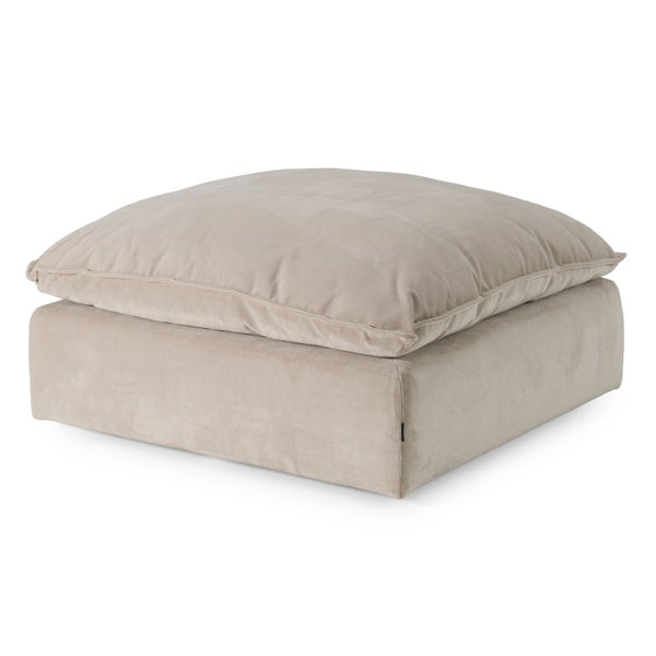 VIG Furniture Garman Light Grey Ottoman — Modular Plush Duck-Fiber Cushions, Durable Polyester Upholstery, 43.7" VGKKKF.2651-GRY-OTTO