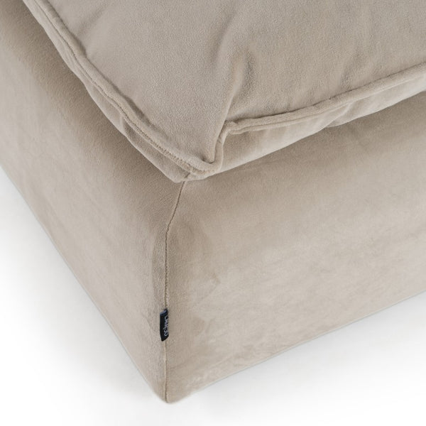 VIG Furniture Garman Light Grey Ottoman — Modular Plush Duck-Fiber Cushions, Durable Polyester Upholstery, 43.7" VGKKKF.2651-GRY-OTTO